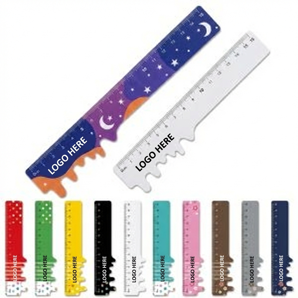 Celestial & Floral Pattern Decorative Ruler Set