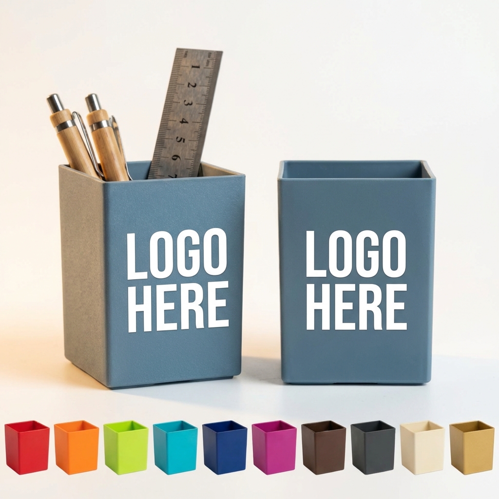 Pastel Square Desk Organizer for Pens & Brushes