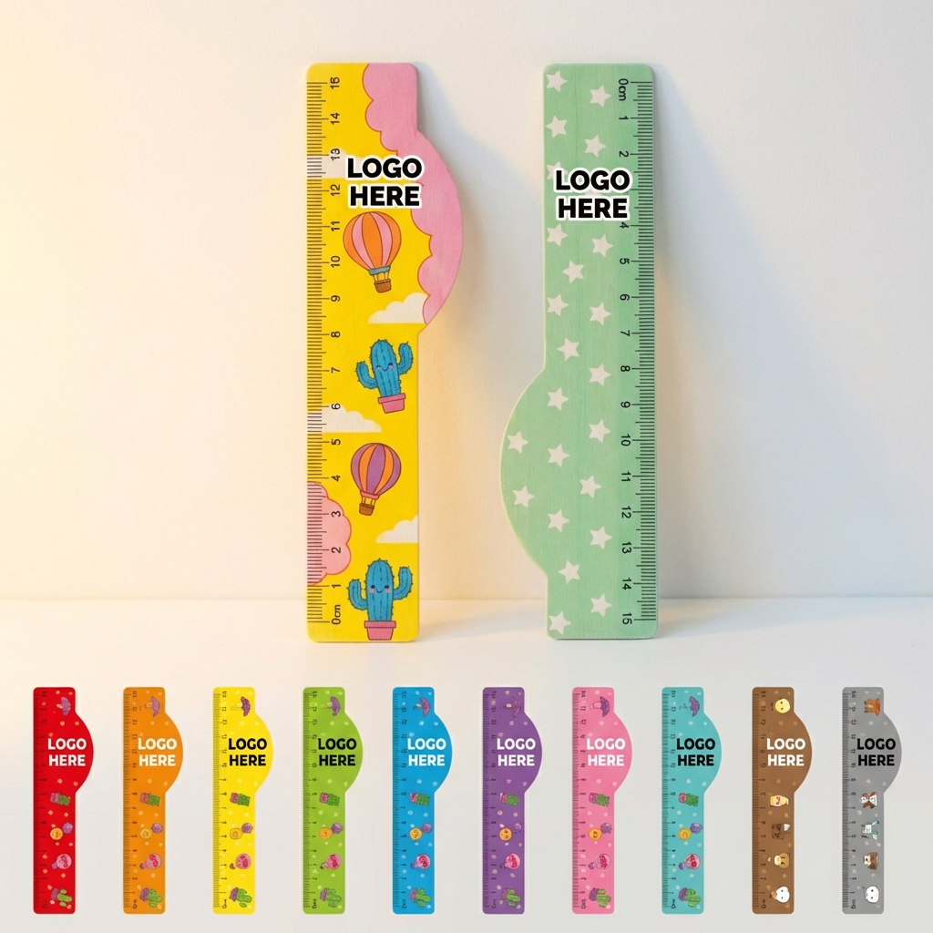 Colorful Scallop-Border Pattern Ruler Set