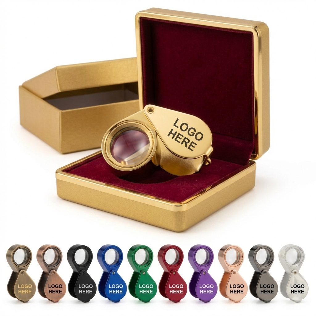 Classic Metal Folding Pocket Magnifier with Case