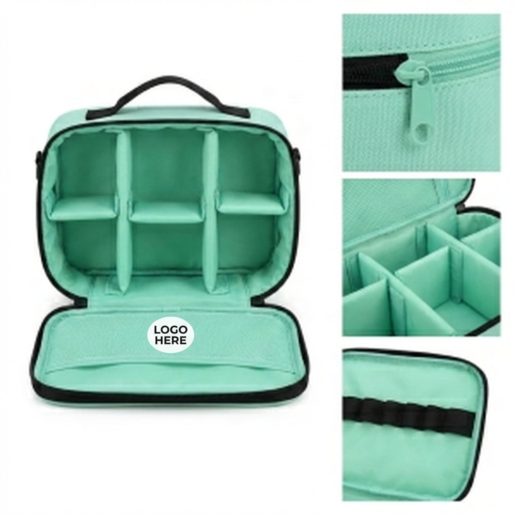 On-The-Go Beauty Tidy: Modular Case with Dedicated Brush Slots